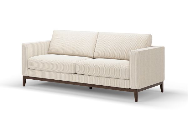 CANAPÉ LILY 3 PLACES VELOURS IVOIRE