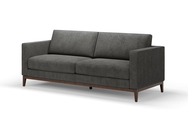 CANAPÉ LILY 3 PLACES VELOURS GRIS