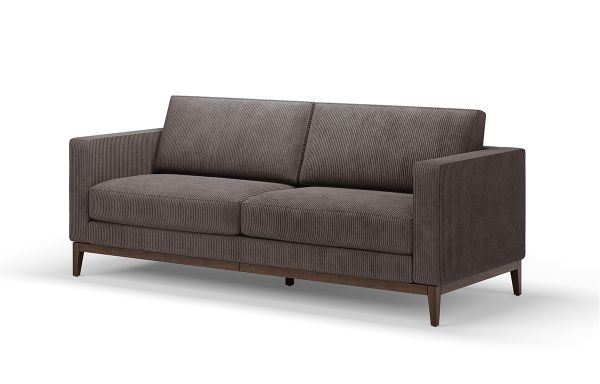 CANAPÉ LILY 3 PLACES VELOURS MARRON