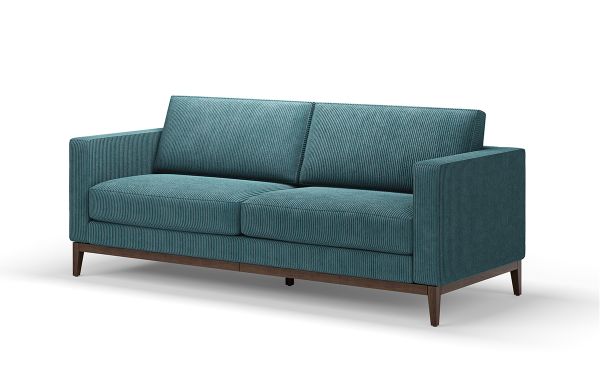 CANAPÉ LILY 3 PLACES VELOURS BLEU CANARD