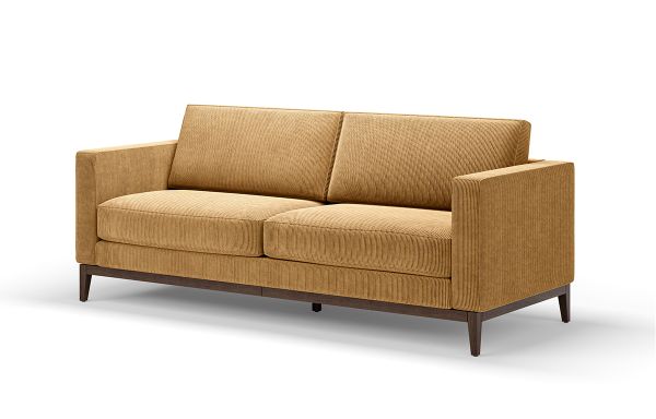 CANAPÉ LILY 3 PLACES VELOURS JAUNE