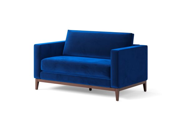 CANAPÉ LILY 2 PLACES VELOURS BLEU PÉTROLE