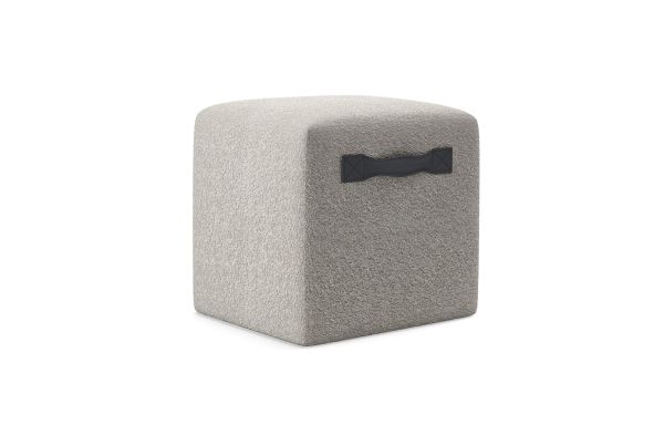  POUF CUBIC GRIS ACIER