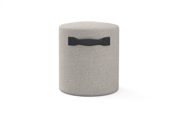 POUF MARS GRIS ACIER