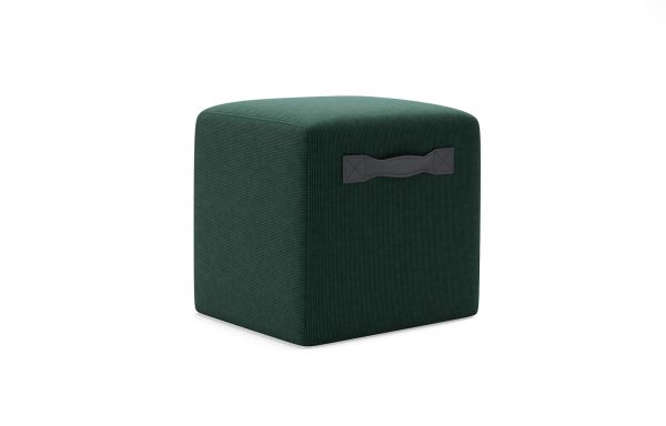  POUF CUBIC VELOURS VERT