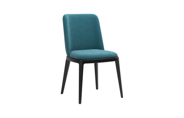 CHAISE PIPPA VELOURS BLEU NIAGARA