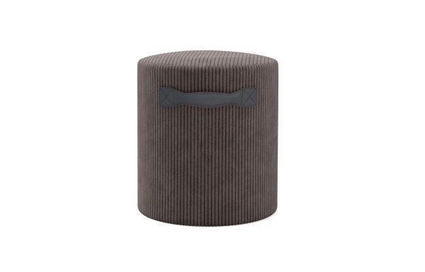 POUF MARS VELOURS MARRON