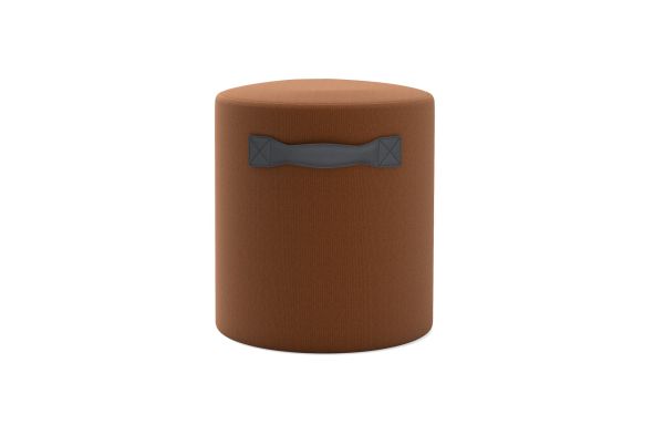 POUF MARS VELOURS UNI ROUILLE