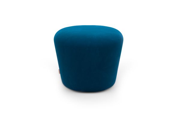 POUF MARY VELOURS BLEU PÉTROLE
