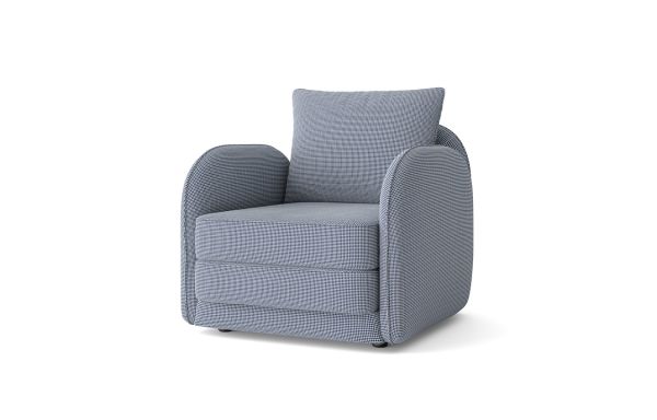 FAUTEUIL-LIT SWAN, MOTIF PIED DE POULE XPM BLEU