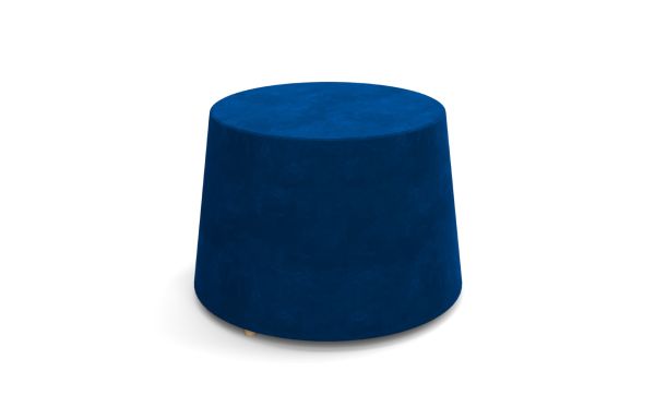 POUF KELLY VELOURS BLEU PÉTROLE