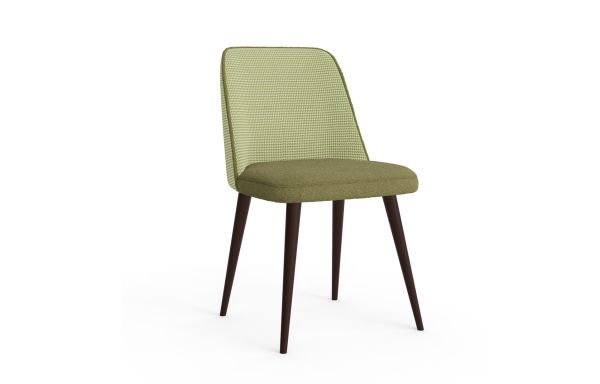 CHAISE SIA, MOTIF PIED DE POULE PETIT MODÈLE VERT