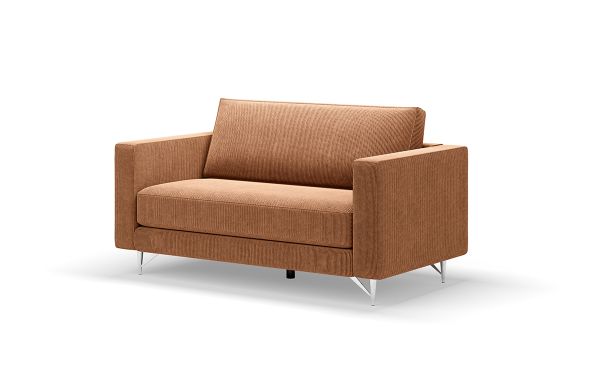 CANAPÉ TIFFANY 2 PLACES VELOURS ROUILLE 