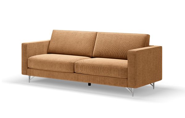 CANAPÉ TIFFANY 3 PLACES VELOURS ROUILLE