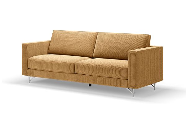 CANAPÉ TIFFANY 3 PLACES VELOURS JAUNE 