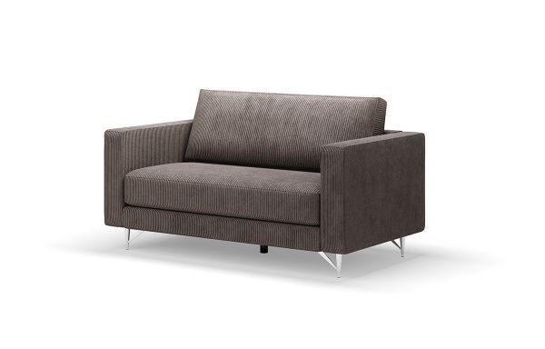 CANAPÉ TIFFANY 2 PLACES VELOURS MARRON 