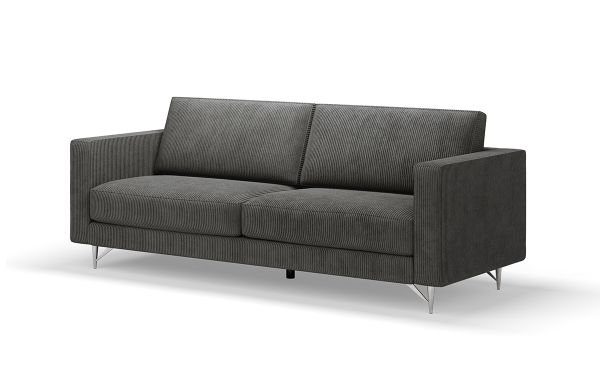 CANAPÉ TIFFANY 3 PLACES VELOURS GRIS