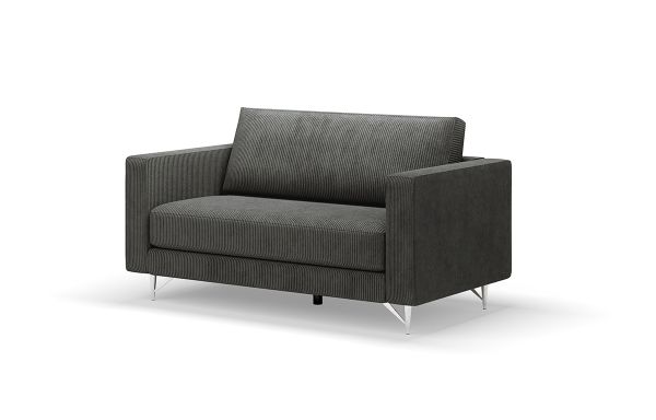 CANAPÉ TIFFANY 2 PLACES VELOURS GRIS