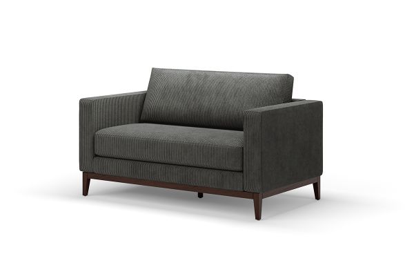 CANAPÉ LILY 2 PLACES VELOURS GRIS