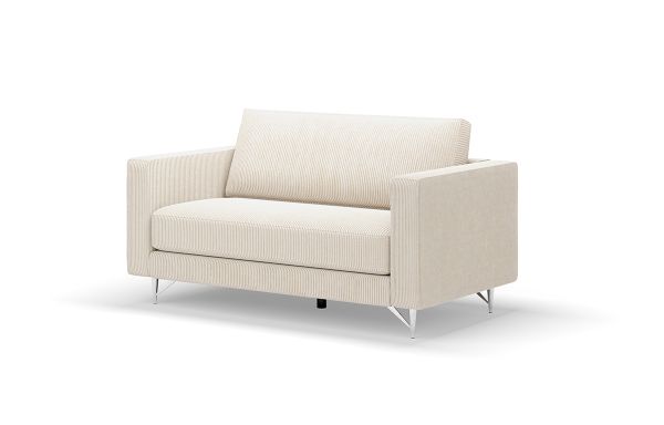 CANAPÉ TIFFANY 2 PLACES VELOURS IVOIRE 