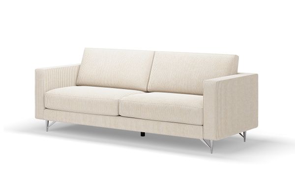 CANAPÉ TIFFANY 3 PLACES VELOURS IVOIRE 